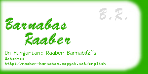 barnabas raaber business card